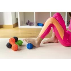 TULLO Wałek DUO BALL do masażu - jeżyk 15,5cm