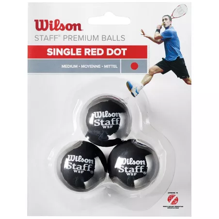 Piłki do squasha WILSON Staff Premium single red