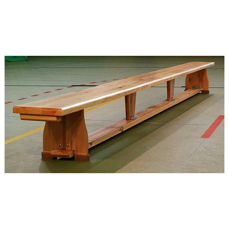 Ławka gimnastyczna 2m, nogi drewniane