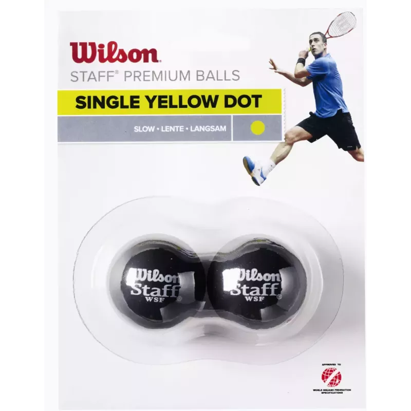 Piłki do squasha WILSON Staff Premium single yellow